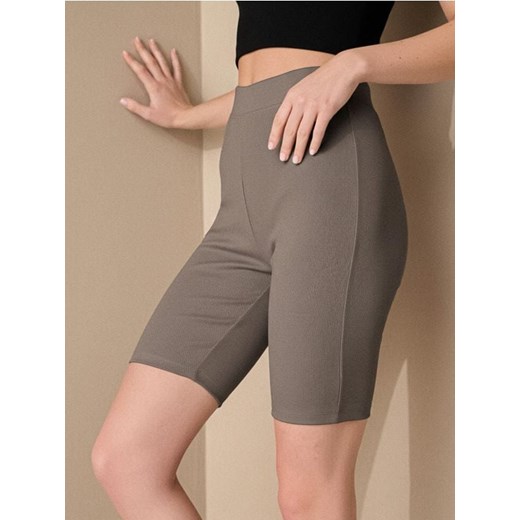 Sinsay - Szorty kolarki w prążek - brązowy Sinsay XXS Sinsay