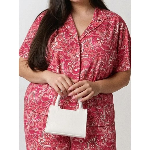 Sinsay - Koszula z krótkim rękawem - różowy Sinsay 2XL Sinsay