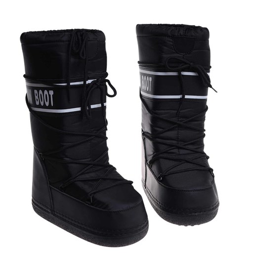 Czarne wysokie kozaki śniegowce damskie /A9-1 18462 T235/ 35/36 Pantofelek24.pl