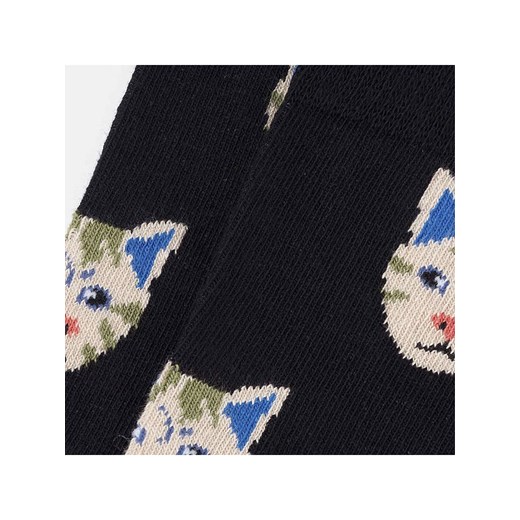 Happy Socks Skarpety &quot;Cat&quot; w kolorze niebiesko-czarnym Happy Socks 36-40 okazyjna cena Limango Polska
