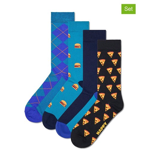 Happy Socks Skarpety (4 pary) &quot;Food&quot; w kolorze niebiesko-granatowym Happy Socks 41-46 okazja Limango Polska