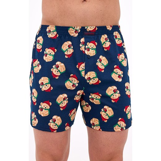 Bawełniane bokserki męskie plus size Bears 2 016/24, Kolor granatowy-wzór, Rozmiar 3XL, Cornette ze sklepu Primodo w kategorii Majtki męskie - zdjęcie 187330342