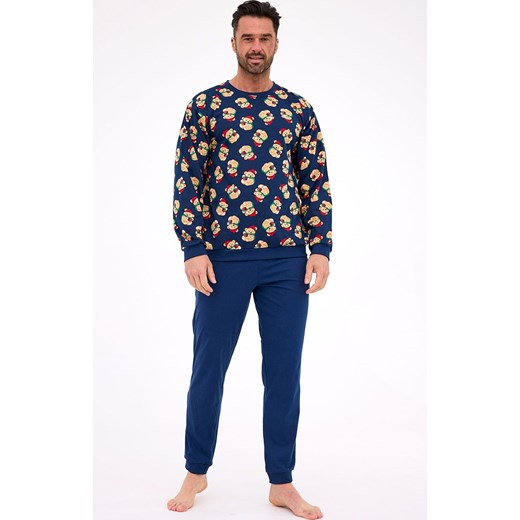 Bawełniana piżama męska plus size Teddy 6 457/293, Kolor granatowy-wzór, Rozmiar 3XL, Cornette ze sklepu Primodo w kategorii Piżamy męskie - zdjęcie 187330360