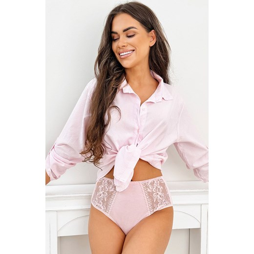 Donna figi damskie pełne z wysokim stanem pudrowy róż 239, Kolor róż pudrowy, Rozmiar S, Donna ze sklepu Primodo w kategorii Majtki damskie - zdjęcie 187330414