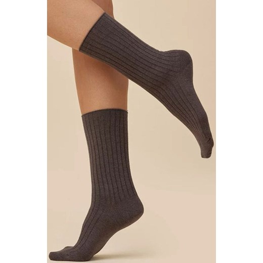 Długie skarpetki damskie z wełną kakao SW071, Kolor kakao, Rozmiar 35-38, Gabriella ze sklepu Primodo w kategorii Skarpetki damskie - zdjęcie 187330491