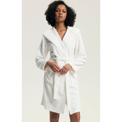 Hendrson szlafrok damski z kapturem Daryl 43612-01X, Kolor kremowy, Rozmiar L, Henderson ze sklepu Primodo w kategorii Szlafroki damskie - zdjęcie 187330550