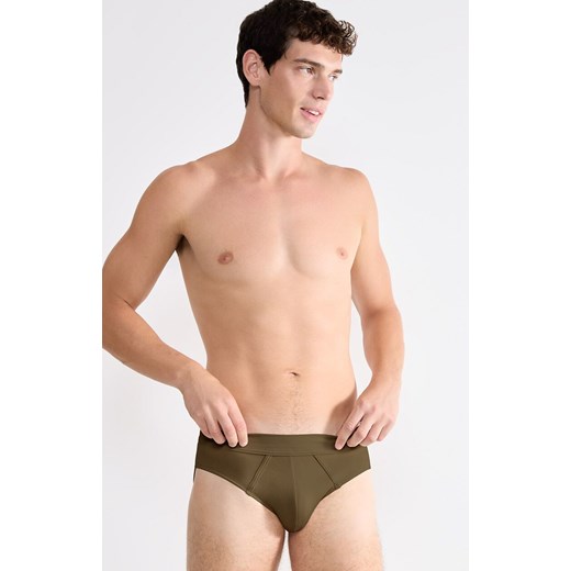 Sloggi bawełniane slipy męskie midi Briefs 10215471-7305, Kolor khaki, Rozmiar L, Sloggi ze sklepu Primodo w kategorii Majtki męskie - zdjęcie 187330823