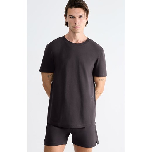 Sloggi bawełniany t-shirt męski na krótki rękaw SLG 10215508-3828, Kolor grafitowy, Rozmiar M, Sloggi ze sklepu Primodo w kategorii Podkoszulki męskie - zdjęcie 187330872