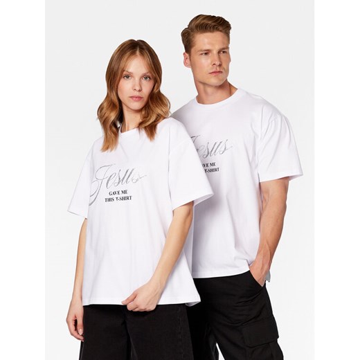 2005 T-Shirt Unisex Jesus Biały Regular Fit ze sklepu MODIVO w kategorii Bluzki damskie - zdjęcie 187331054