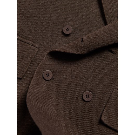 Reserved - Kardigan z domieszką wełny - ciemnobrązowy Reserved S Reserved
