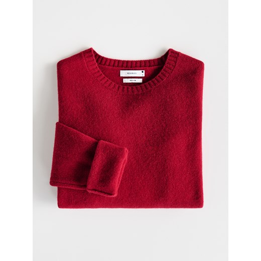 Reserved - Wełniany sweter - czerwony ze sklepu Reserved w kategorii Swetry damskie - zdjęcie 187331283