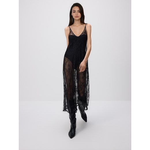 Reserved - Koronkowa sukienka midi - czarny Reserved M Reserved