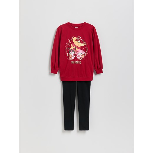 Reserved - Świąteczna piżama Hello Kitty and Friends - czerwony ze sklepu Reserved w kategorii Piżamy dziecięce - zdjęcie 187331753