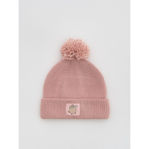 Reserved - Dzianinowa czapka Pusheen - brudny róż ze sklepu Reserved w kategorii Czapki dziecięce - zdjęcie 187331831