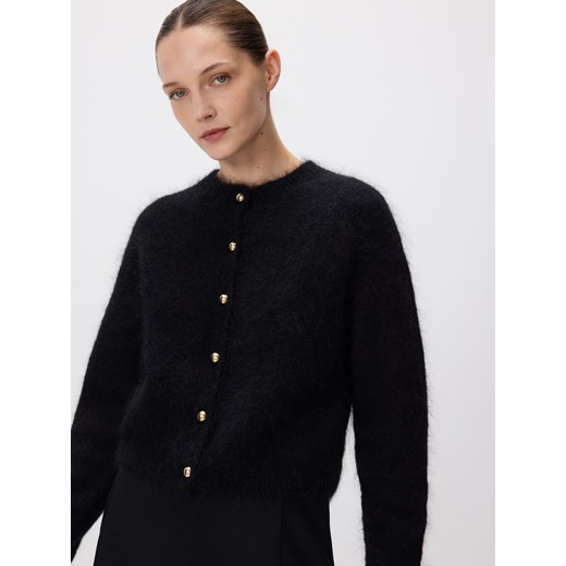 Reserved - Kardigan z moherem - czarny ze sklepu Reserved w kategorii Swetry damskie - zdjęcie 187332024