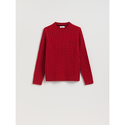 Reserved - Sweter ze świątecznym wzorem - czerwony ze sklepu Reserved w kategorii Swetry męskie - zdjęcie 187332063