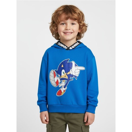 Sinsay - Bawełniana bluza z kapturem Sonic the Hedgehog - niebieski ze sklepu Sinsay w kategorii Bluzy chłopięce - zdjęcie 187333152