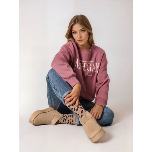 Sinsay - Botki ocieplane z domieszką wełny - beżowy Sinsay 41 Sinsay