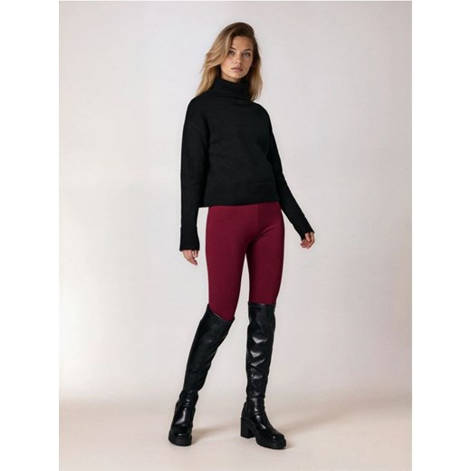 Sinsay - Legginsy z gumką pod stopą - bordowy ze sklepu Sinsay w kategorii Spodnie damskie - zdjęcie 187333173