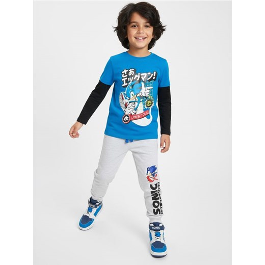 Sinsay - Spodnie z nadrukiem Sonic the Hedgehog - szary ze sklepu Sinsay w kategorii Spodnie chłopięce - zdjęcie 187333182