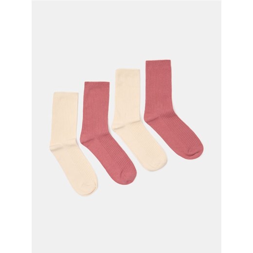 Sinsay - Prążkowane skarpetki 4 pack - wielobarwny ze sklepu Sinsay w kategorii Skarpetki damskie - zdjęcie 187333213