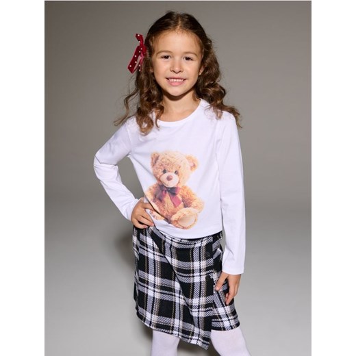 Sinsay - Bawełniana koszulka z nadrukiem - wielobarwny ze sklepu Sinsay w kategorii Bluzki dziewczęce - zdjęcie 187333223