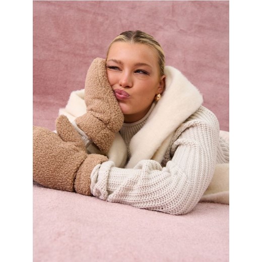 Sinsay - Rękawiczki jednopalczaste - beżowy ze sklepu Sinsay w kategorii Rękawiczki damskie - zdjęcie 187333242