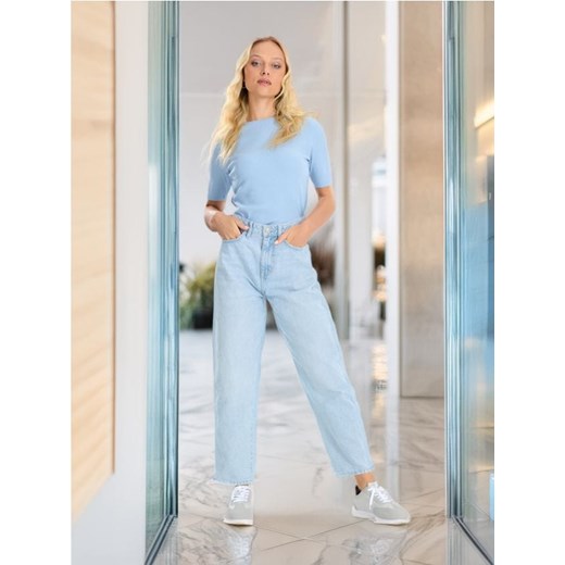 Sinsay - Koszulka - błękitny Sinsay S Sinsay