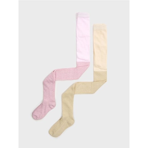 Sinsay - Prążkowane rajstopy 2 pack - wielobarwny ze sklepu Sinsay w kategorii Rajstopy dziecięce - zdjęcie 187333311