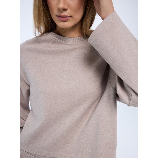 Mohito - Bluza basic - beżowy ze sklepu Mohito w kategorii Bluzy damskie - zdjęcie 187333762