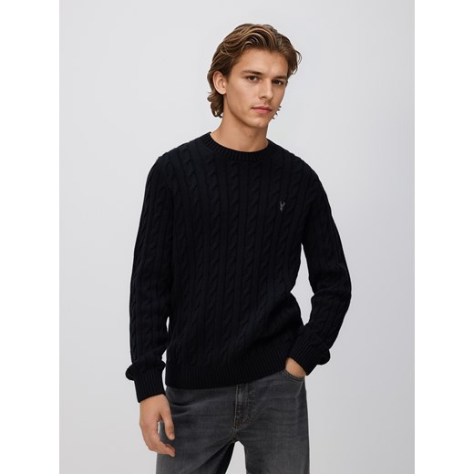 Reserved - Sweter ze świątecznym wzorem - czarny ze sklepu Reserved w kategorii Swetry męskie - zdjęcie 187334140