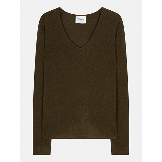 Perfect Cashmere Kaszmirowy sweter &quot;Shannon&quot; w kolorze ciemnobrązowym ze sklepu Limango Polska w kategorii Swetry damskie - zdjęcie 187334740