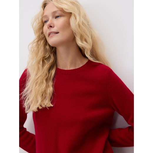 Reserved - Wełniany sweter - czerwony ze sklepu Reserved w kategorii Swetry damskie - zdjęcie 187336991