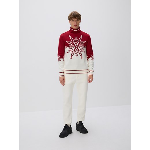 Reserved - Spodnie dresowe regular fit - złamana biel ze sklepu Reserved w kategorii Spodnie męskie - zdjęcie 187337011