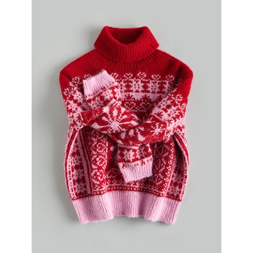 Reserved - Sweter ze świątecznym motywem - wielobarwny ze sklepu Reserved w kategorii Swetry damskie - zdjęcie 187337203