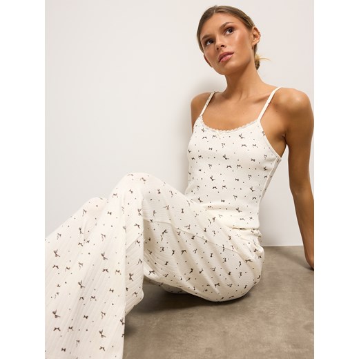 Mohito - Spodnie od piżamy - kremowy Mohito M Mohito