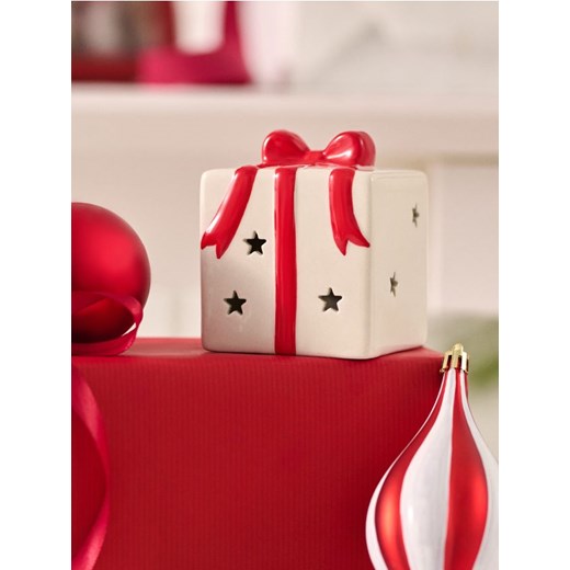 Sinsay - Dekoracja świąteczna w kształcie prezentu - biały ze sklepu Sinsay w kategorii Dekoracje bożonarodzeniowe - zdjęcie 187339073