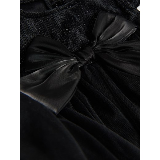 Reserved - Sukienka z kokardą - czarny Reserved 86 (12-18 m.) Reserved