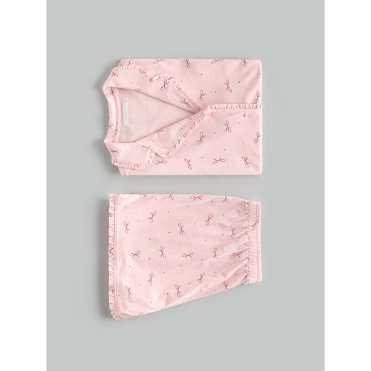 Reserved - Wzorzysta piżama dwuczęściowa - różowy ze sklepu Reserved w kategorii Piżamy damskie - zdjęcie 187340123