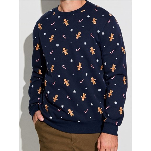 Sinsay - Bluza z motywem świątecznym - granatowy ze sklepu Sinsay w kategorii Bluzy męskie - zdjęcie 187340280