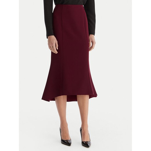ACCESS FASHION Spódnica midi 54-6027-168 Bordowy Regular Fit ze sklepu MODIVO w kategorii Spódnice - zdjęcie 187340981