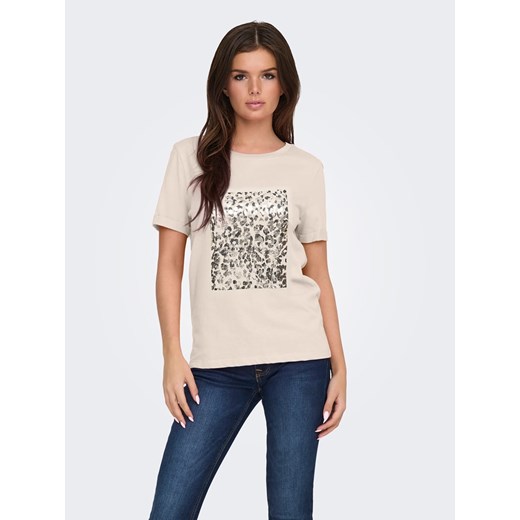 JDY Koszulka w kolorze beżowym ze sklepu Limango Polska w kategorii Bluzki damskie - zdjęcie 187341493