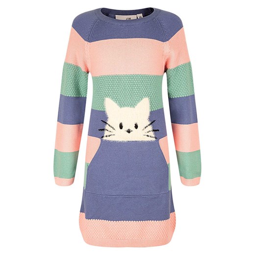 happy girls by Eisend Sukienka w kolorze zielono-jasnoróżowo-fioletowym ze sklepu Limango Polska w kategorii Sukienki dziewczęce - zdjęcie 187341550