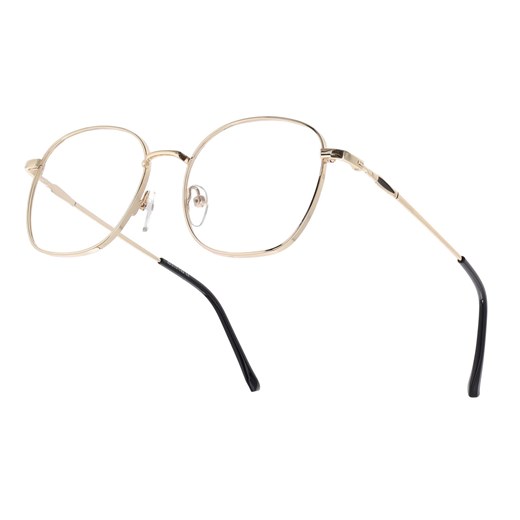 Złote okulary oprawki zerówki metalowe korekcyjne L125c ze sklepu Stylion w kategorii Okulary korekcyjne męskie - zdjęcie 187342034