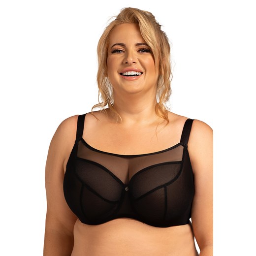 Biustonosz miękki Nessa Salma crop top Maxi czarny ze sklepu kontri.pl w kategorii Biustonosze - zdjęcie 187342124