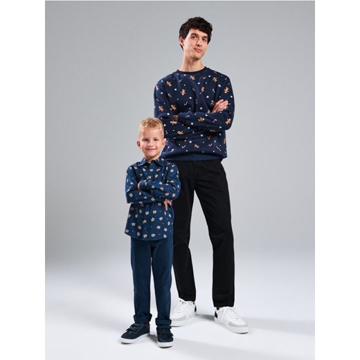 Sinsay - Bluza z motywem świątecznym - granatowy ze sklepu Sinsay w kategorii Bluzy męskie - zdjęcie 187342893