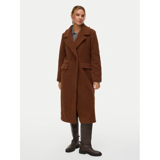 Vero Moda Kożuch Teresa 10333681 Brązowy Regular Fit ze sklepu MODIVO w kategorii Kożuchy - zdjęcie 187343382