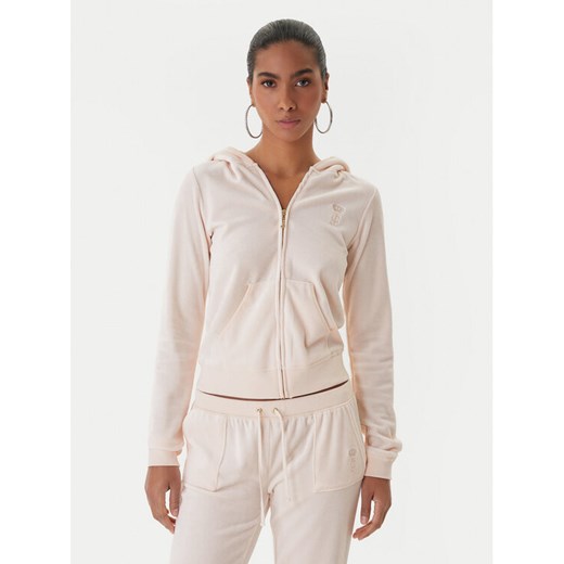Juicy Couture Bluza Robyn JCSEBJ007G Różowy Slim Fit ze sklepu MODIVO w kategorii Bluzy damskie - zdjęcie 187343384