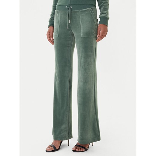 Juicy Couture Spodnie dresowe Layla JCSEBJ001 Zielony Flared Leg ze sklepu MODIVO w kategorii Spodnie damskie - zdjęcie 187343403