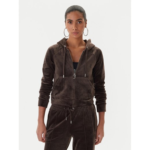 Juicy Couture Bluza Madison JCWAS225306 Brązowy Slim Fit ze sklepu MODIVO w kategorii Bluzy damskie - zdjęcie 187343413
